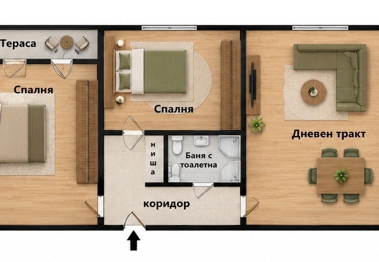 3-стаен - Варна, Цветен - 0